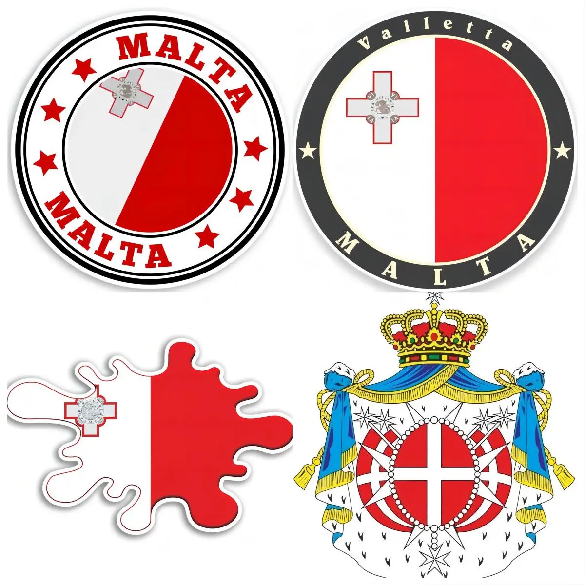 

Malta Travel Label, Car Bumper Sticker, Decal-Accessories for Car Stickers Tools Automotive Parts Motorcycles