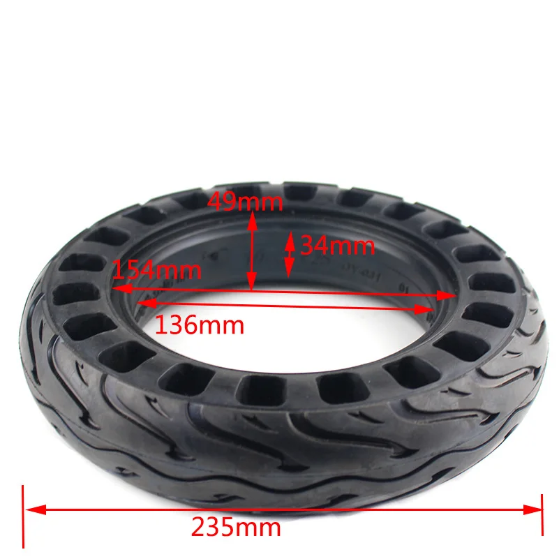 10x2.125 Solid Tyre Honeycomb Rubber Explosion-Proof Anti-Skid Solid Tire For Electric Scooter Tyre Parts