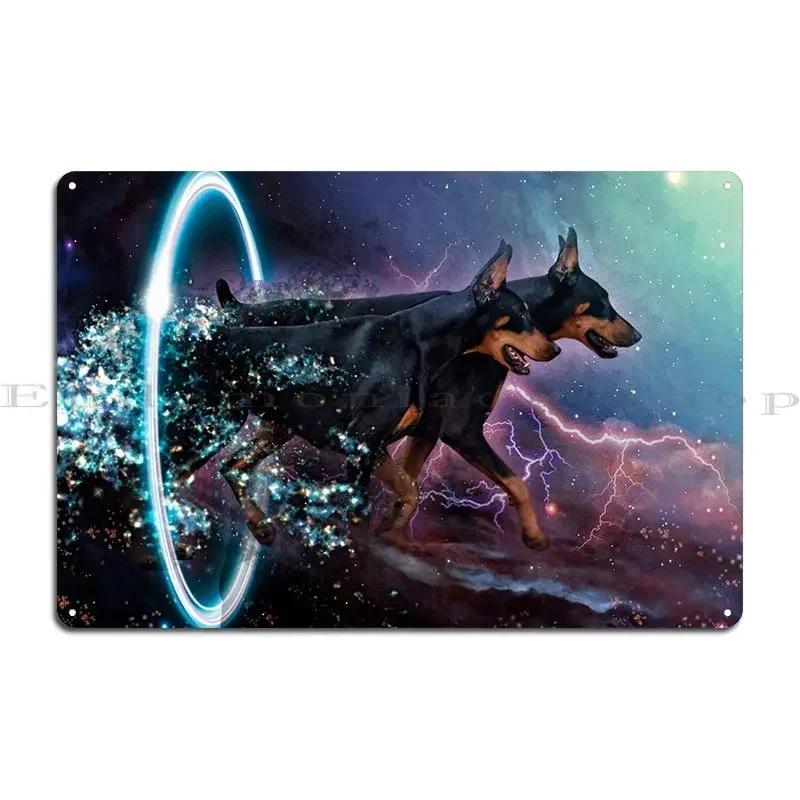 Fantasy Dobermans Metal Sign Funny Wall Decor Club Printing Create Tin Sign Poster