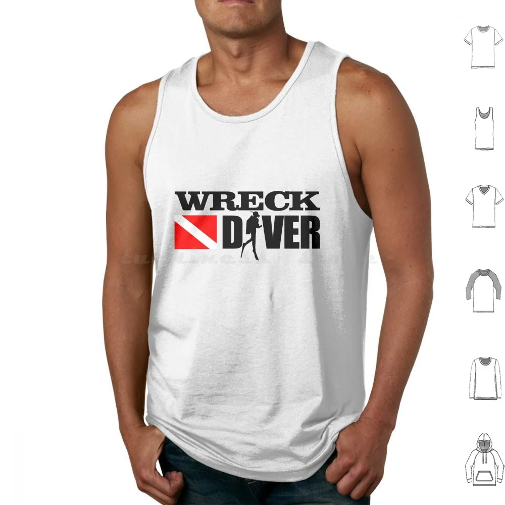 Wreck Diver Tank Tops Vest Sleeveless Wreck Diver Certified Diver Scuba Scuba Scuba Diver Dive Flags Diver Master
