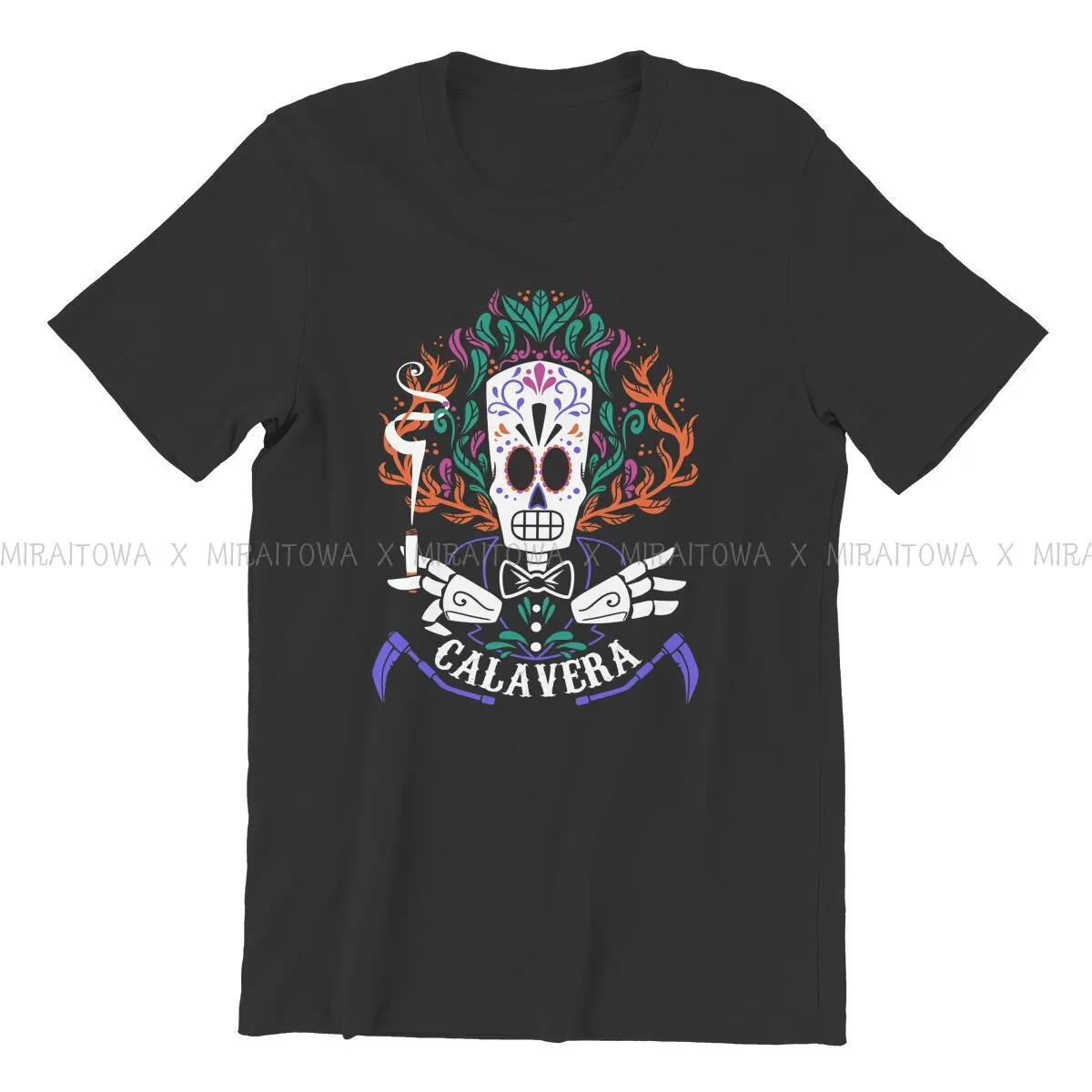 Calavera Men TShirt Grim Fandango Game Crewneck Tops 100% Cotton T Shirt Funny Top Quality Birthday Gifts