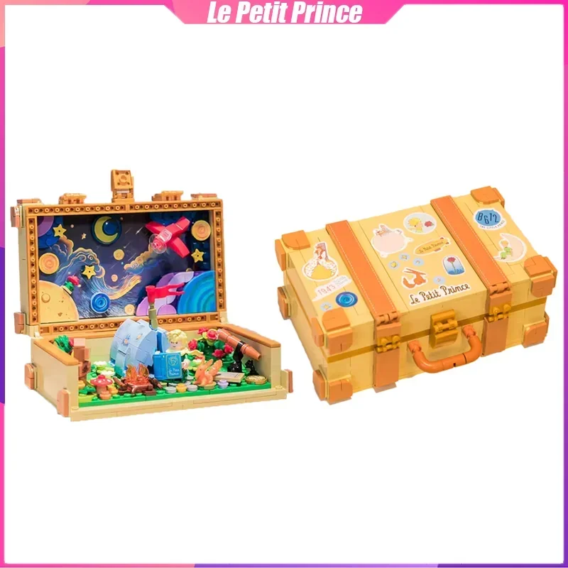 

Le Petit Prince Building Blocks Suitcase Desktop Decoration Puzzle Assembling Model Toys Birthday Gifts for Boys and Girls