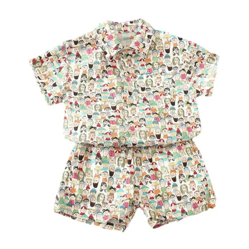 

New Summer Fashion Baby Clothes Suit Children Boys Cartoon Shirt Shorts 2Pcs/Sets Toddler Casual Sports Costume Kids Tracksuits