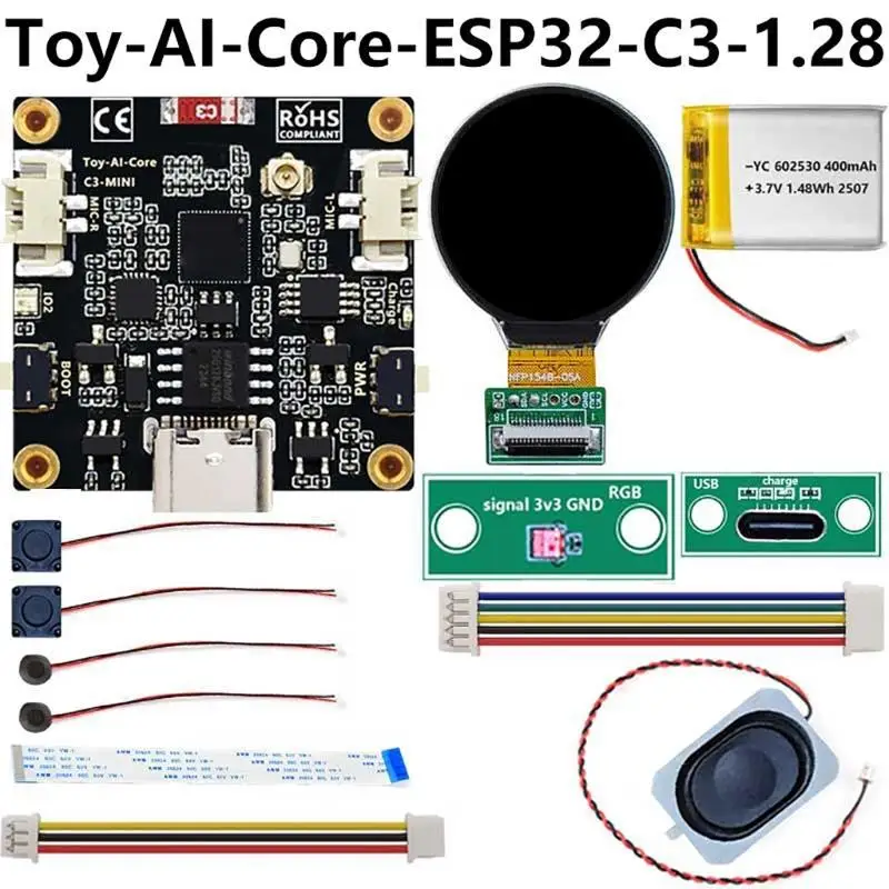 Wifi Bluetooth-compatible Expansion Controller With 1.28inch/1.54inch LCD Screen Voice Robot Development Board For AI D2RC