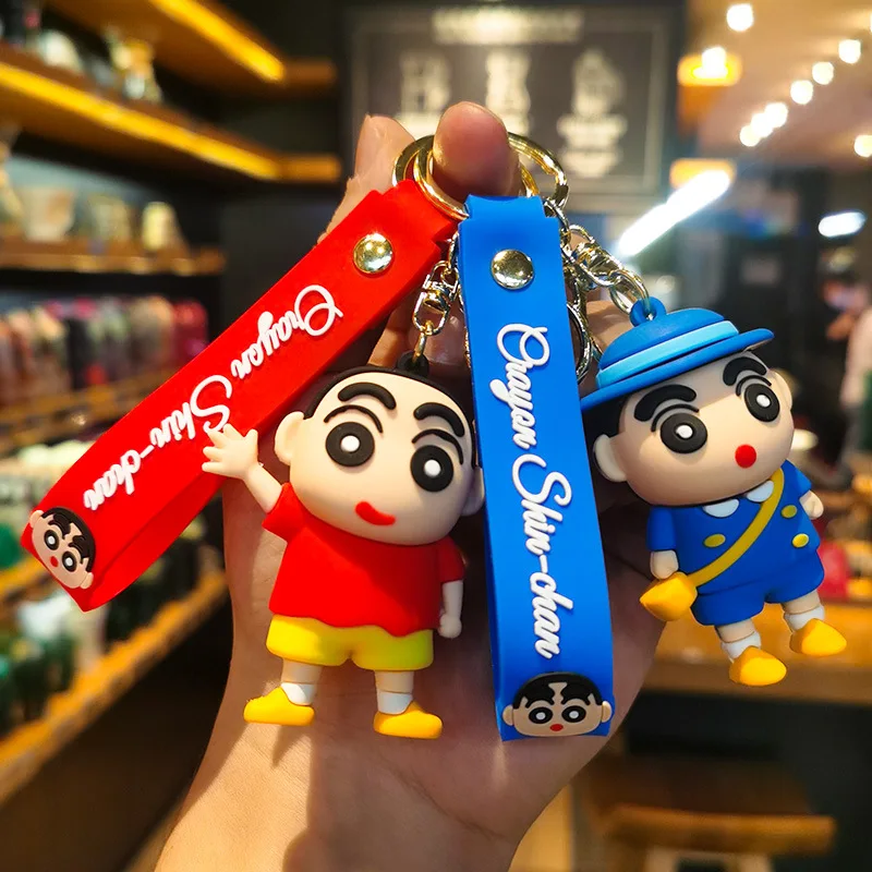 

Cute Crayon Shinchan Dress-up Keychain Cartoon PVC Doll Bag Car Key Ring Gift Personalized Gifts Y2k Fashion Toys Anime Cartoon