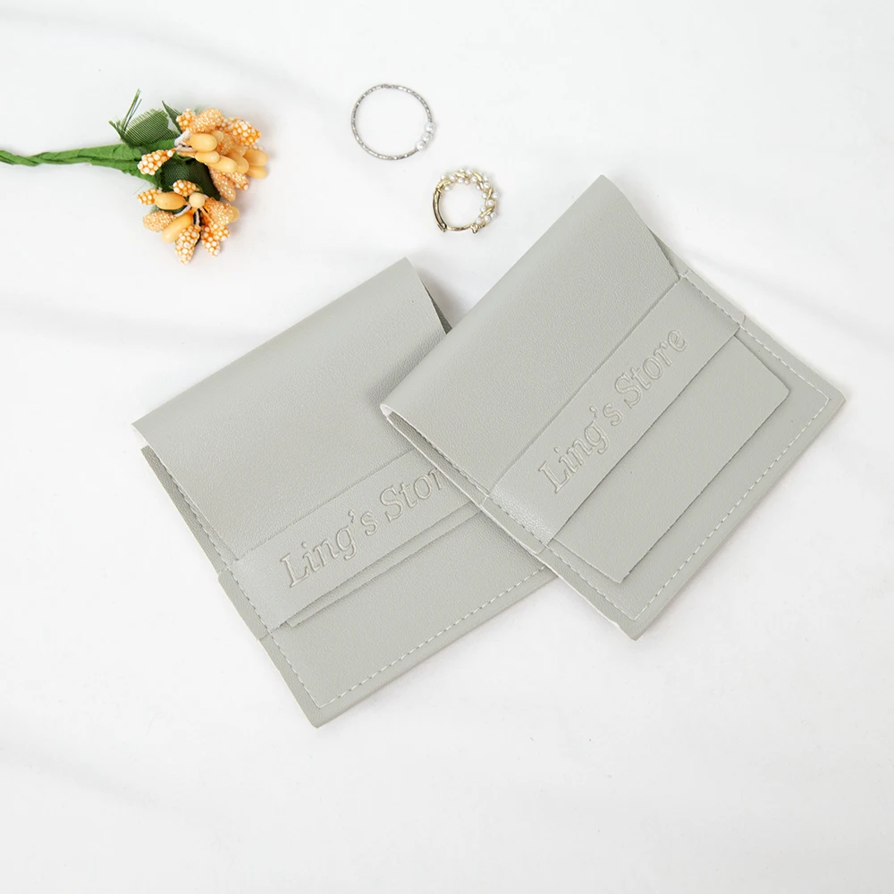 50/100 шт. индивидуальный логотип 8x8 см, серая сумка из искусственной кожи, кольцо, серьги, браслет, кулон, ожерелье, органайзер, подарочная сумка, свадебные сувениры