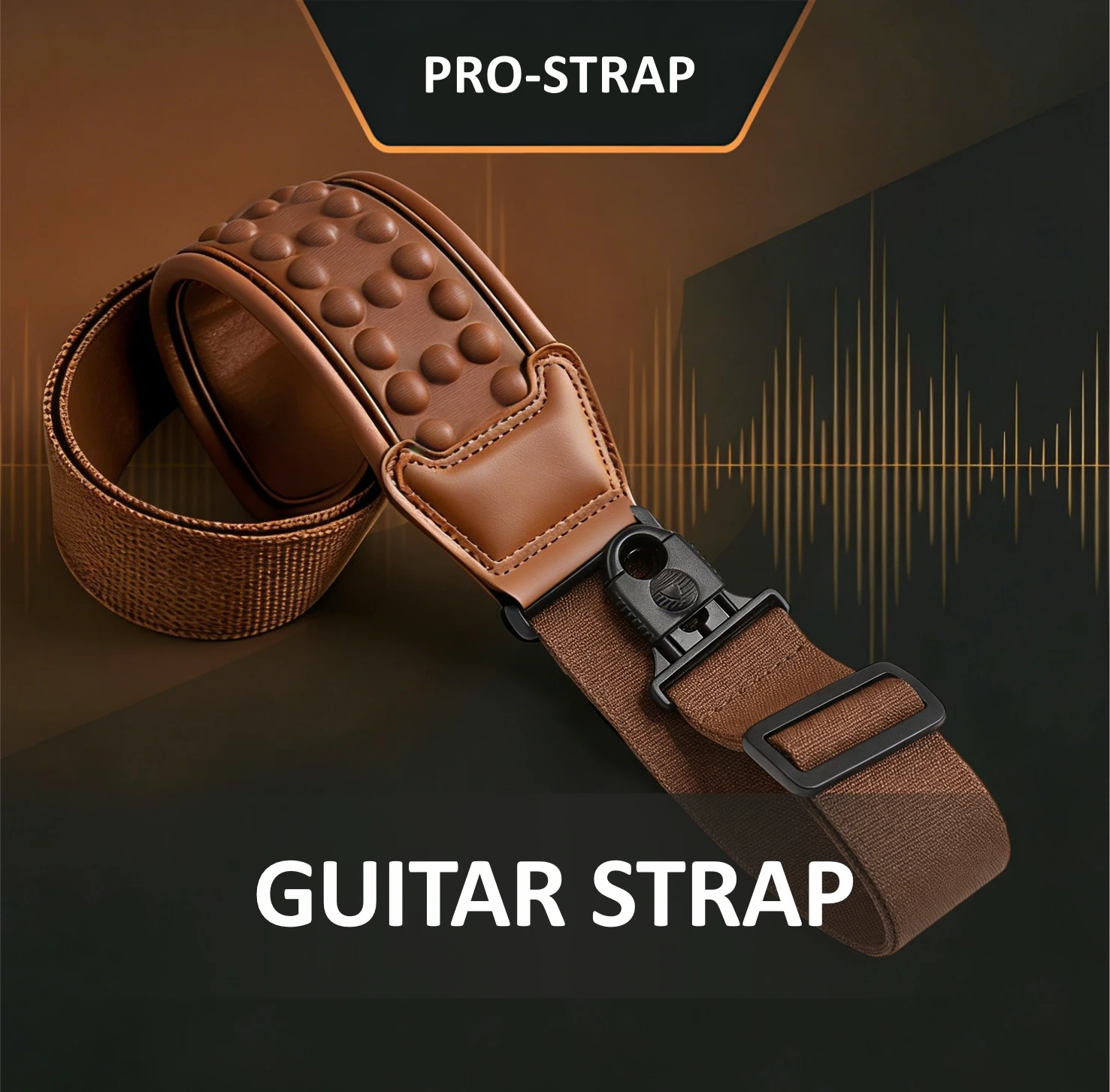 Correia de Guitarra com Trava Automática, Alças Ajustáveis com Almofada Espessa para Guitarras Acústicas/Elétricas e Baixos