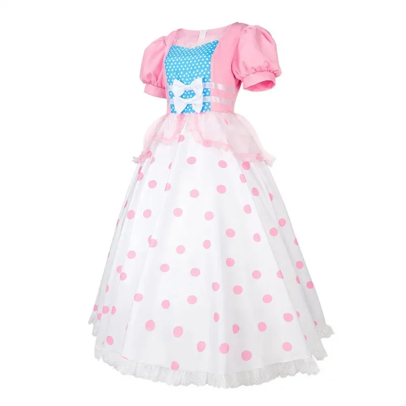 Disfraz de película de Anime Bo Peep, juegos completos de vestido de punto ondulado, uniformes para niña adulta, ropa de fiesta de Carnaval y Halloween, juego de rol