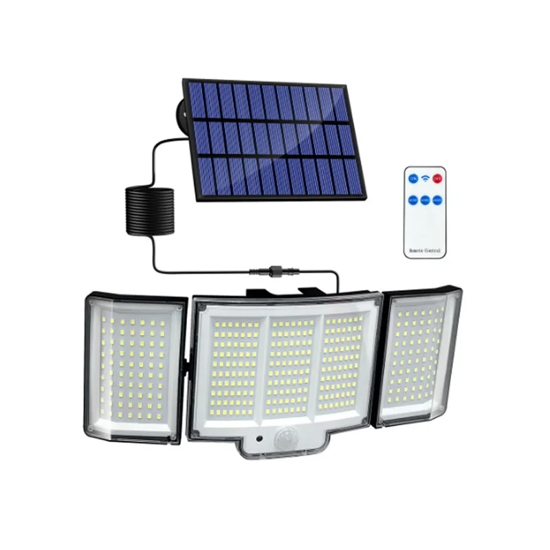 

JVEE 348 LED Solar Light Outdoor Wall IP65 Waterproof Spotlight Lamp Motion Sensor 3 Modes Street Garden Garage Courtyard