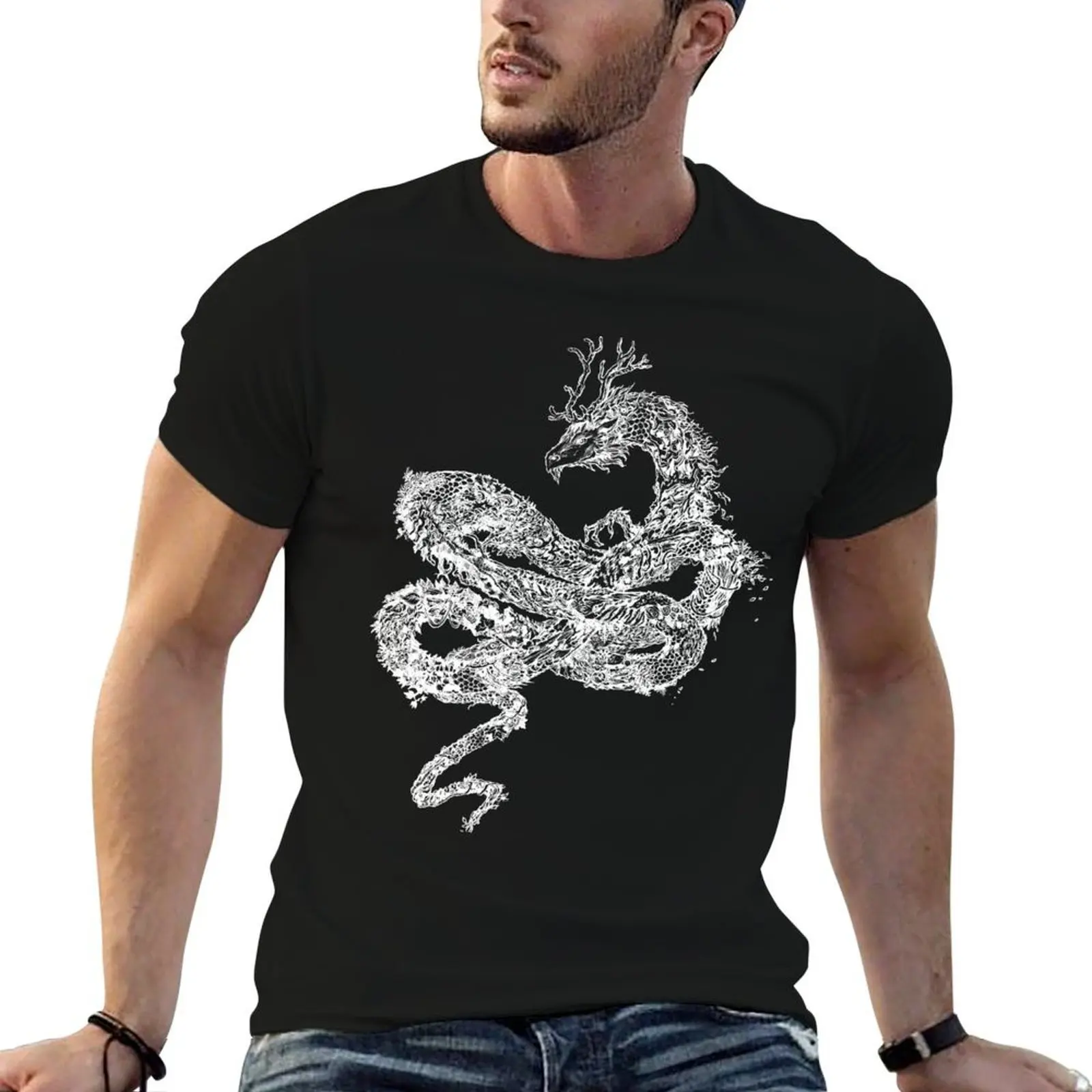 

designer Autumn shirt graphic t - transparent shirt man Dragon version man shirt t White graphic man T-Shirt t