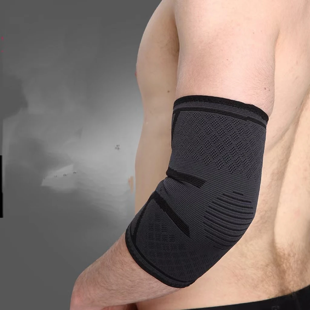 1 pezzo supporto per gomito elastico palestra Fitness Nylon Pad protettivo assorbe il sudore sport sicurezza gioco di pallacanestro manicotto del braccio gomito Brace