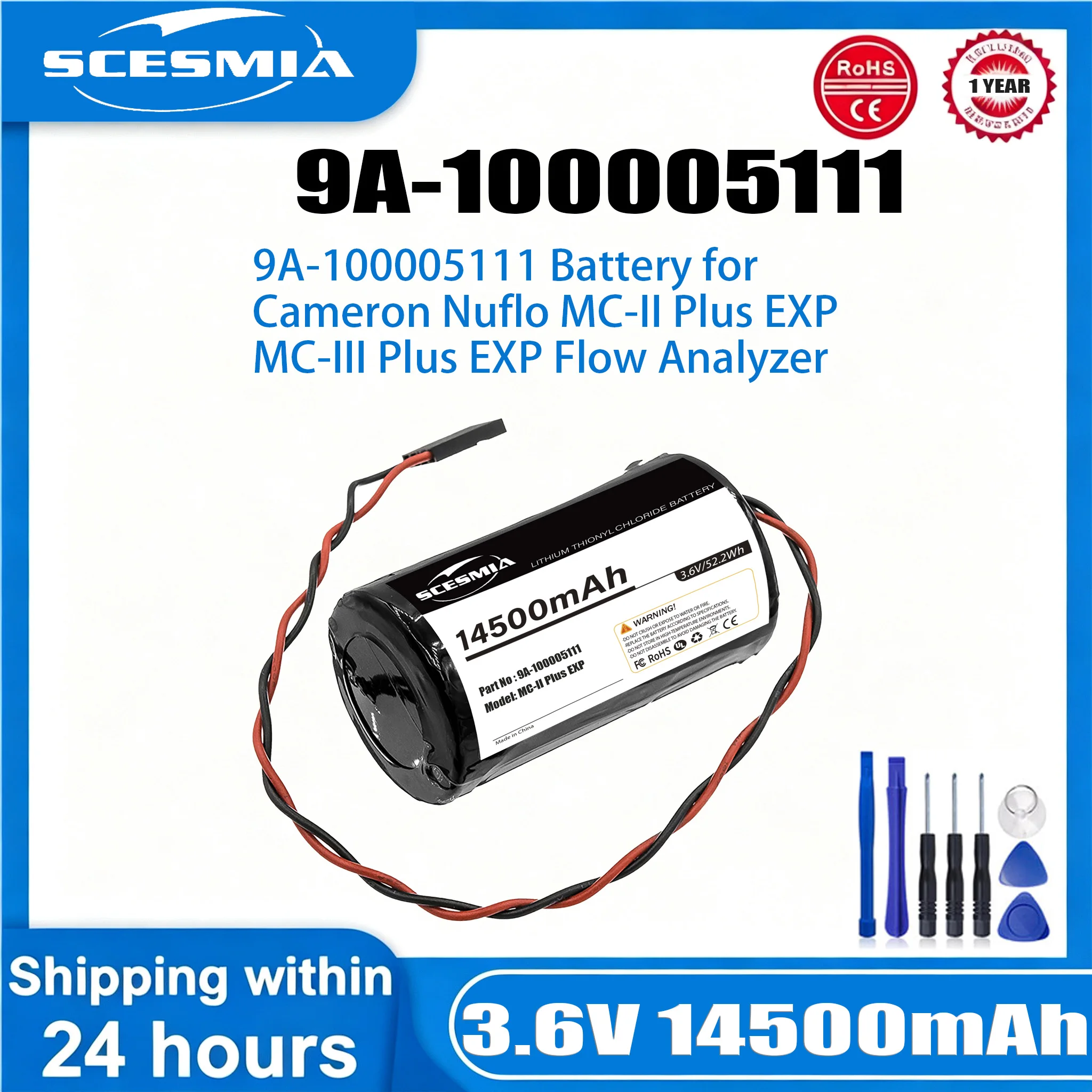 14500mAh PLC Battery LS33600-CN1 For Alexor WT4911BATT Cameron Nuflo MC-II Plus EXP Haliburton 700 flow meter Non-recharge