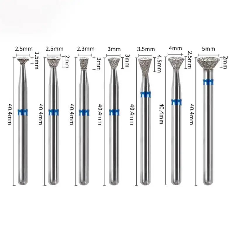 Russo Frese per manicure Barile Punte da trapano per unghie 3/32 "Rotazione Burr per cuticole Trapani elettrici Accessori Strumenti