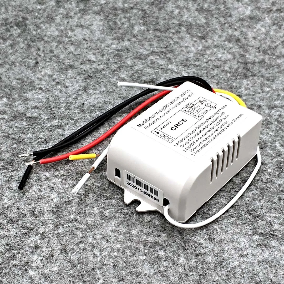 AC 220V RF Remote Control 2 Way Relay Wireless Remote Switch Transmitter Smart Fan Controllor Switch for Light Bulb
