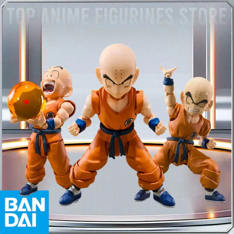 

BANDAI Genuine S.H.Figuarts DRAGON BALL KRILLIN -SON GOKU'S OLD FRIEND Action Anime Figures Collection Model Toy Holiday Gifts