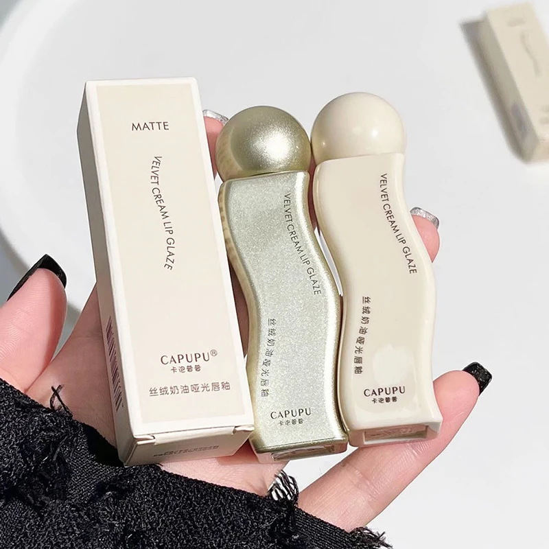 ครีมกํามะหยี่ lip glaze matte ไม่จางหายยาวนานความอิ่มตัวต่ํา day touch lip glaze lip โคลนลิปสติก