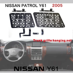 Rear Window Molle Storage Panels Suitable for Nissan Patrol Y61 Trunk Organizer Molle Panel Cargo Interior Shelf Storage