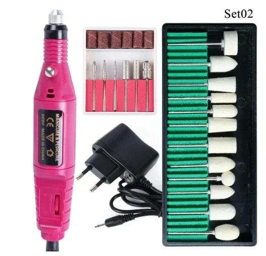المهنية آلة حفر الأظافر الكهربائية ل مانيكير قاطعة المطحنة مجموعة ملفات الأظافر لقم الثقب أدوات مزيل طلاء الأظافر هلام