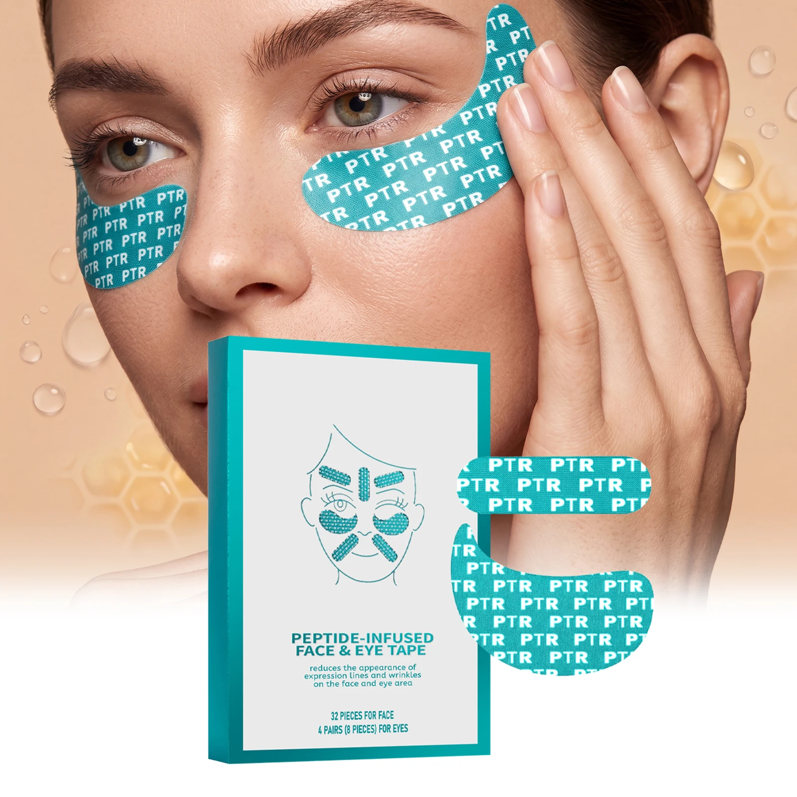 Beeswax Food Wrap - Collageen Peptide Gezichts- en Oogmasker Tape