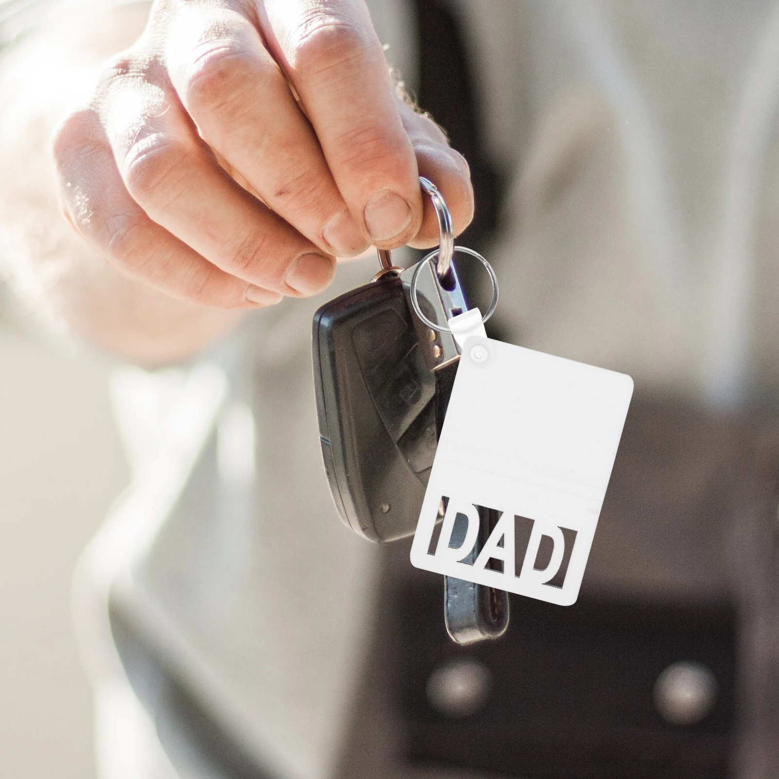 

Keychain Sublimation Blanks Wooden Dad Sign Double Sided Bulk Good Texture Unique DIY Gifts Father Day Birthday Pendant Bag