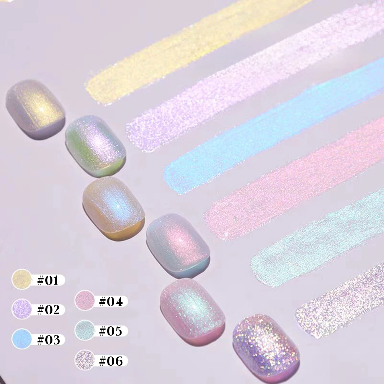 1-6PCS 12ML Aurora Unicorn Series Gel Smalto per unghie 2025 Stile giapponese Ghiaccio Trasparente Aurora Rosa Nail Blu Nail Oro Unghie artistiche