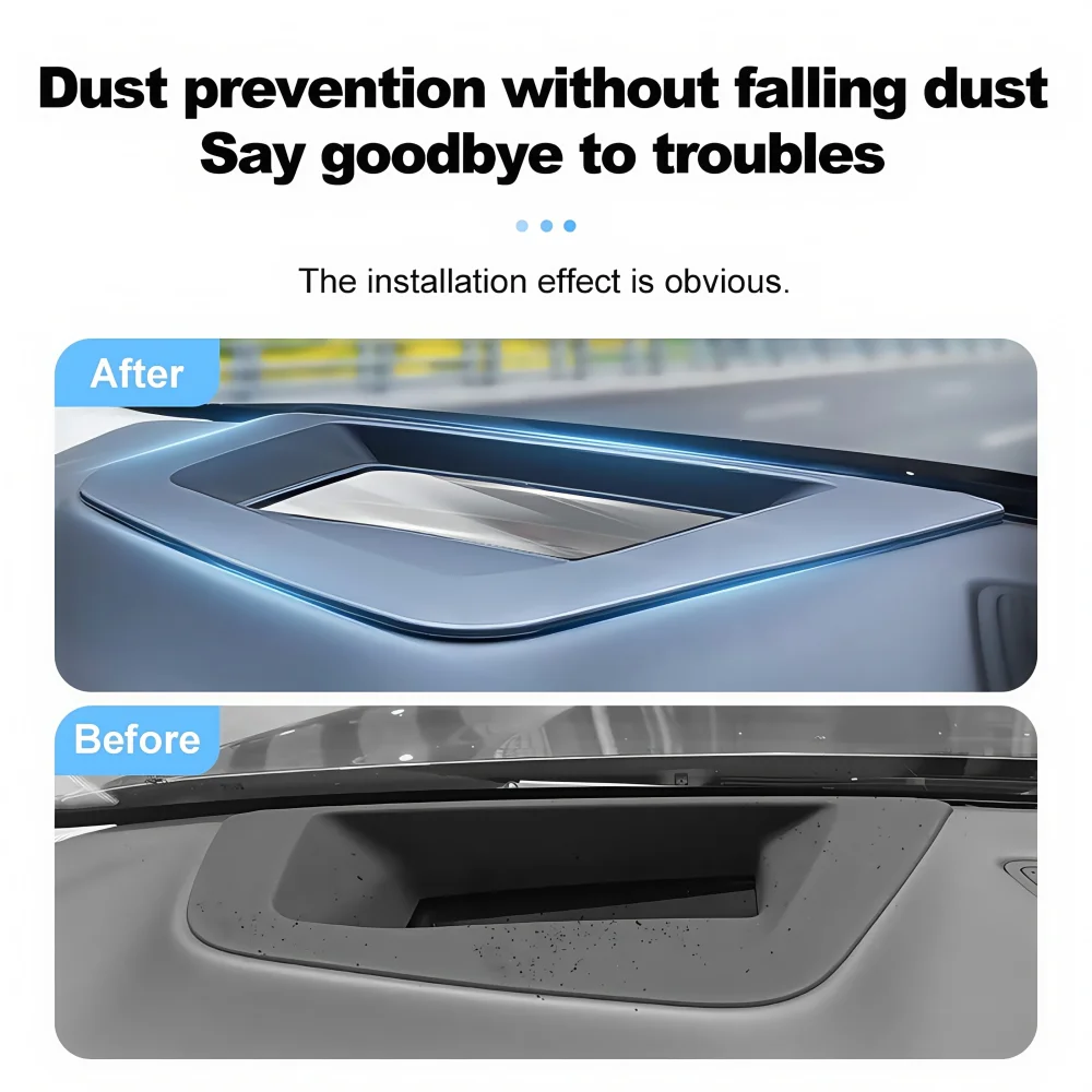 For Hyundai Santa Fe 2024 2025 LHD Car HUD Protective Cover Head-Up Display Dust Cover Frame Windshield Car Accessories