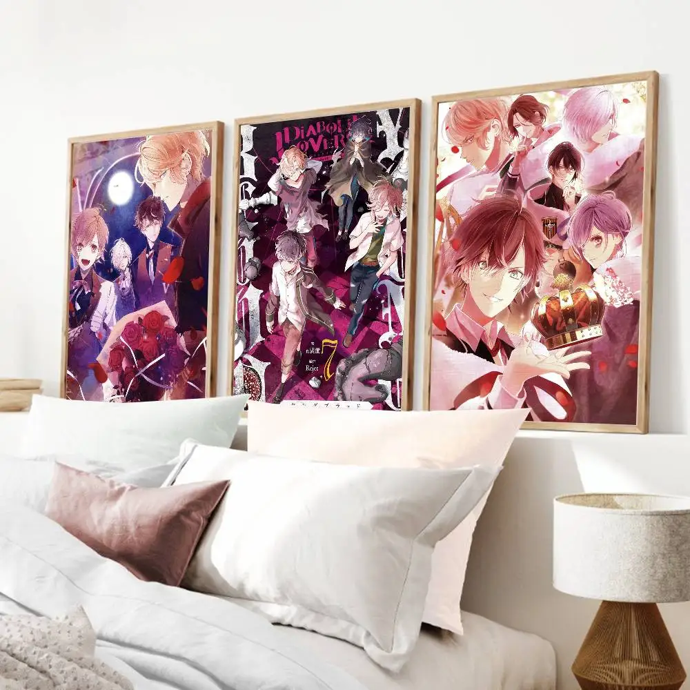 Hot Classic LOVE Game DIABOLIK LOVERS Anime Poster And Prints Wall Art Pictures For Modern Bedroom Game Room Home Decor