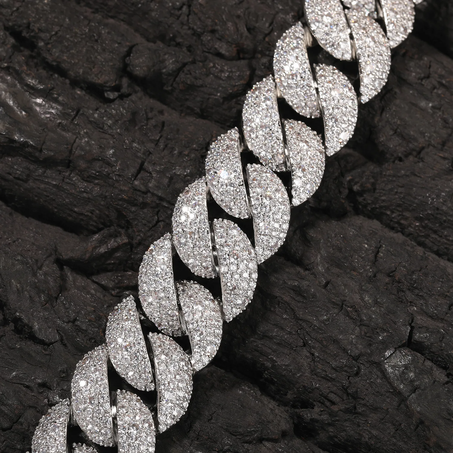 

23 мм тяжелые кубинские браслеты-цепочки для мужчин, браслеты-цепочки круглой огранки с кубическим цирконием, кубинские браслеты-цепочки, ювелирные изделия в стиле хип-хоп