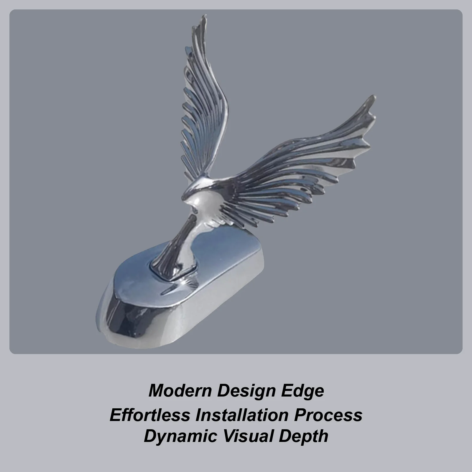 

Car Hood Decal Adhesive Metal Realistic Car Front Bonnet Eagle Ornament For Sedan RV Commuting Travel Family Outings Holiday