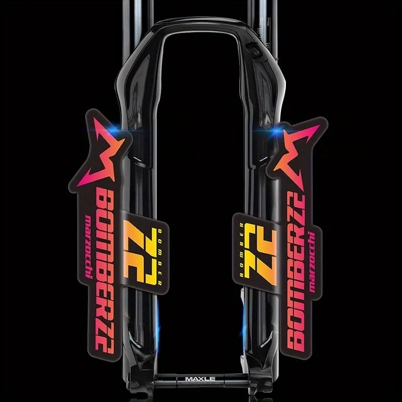 2 Adesivos para Garfo Dianteiro Marzocchi BOMBER Z2 Estilo 2020, Decalques Decorativos para Bicicleta de Montanha (2 Peças/Folha)