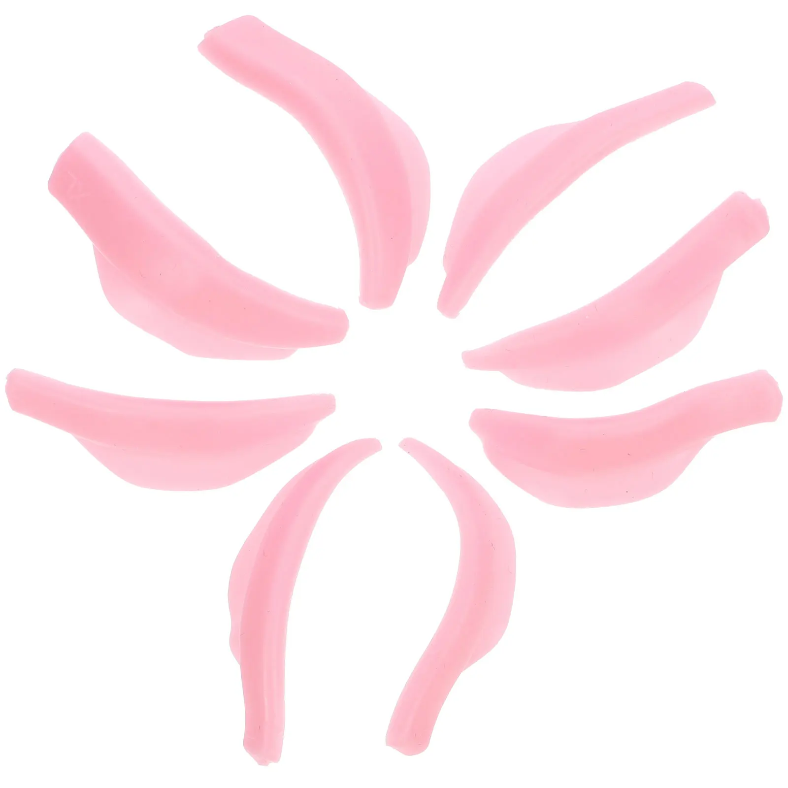

4 Pairs Silicone Eyelash Perm Pads Tool Separator Pink Reusable Auxiliary Pads Curler eyelash perming pads
