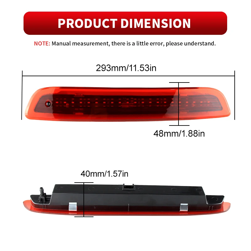 

1PC LED High Mount Third Brake Light Canbus For Citroen C1 For Toyota Aygo 14-22 For Peugeot 108 13-22 All Models Tail Fog Lamp