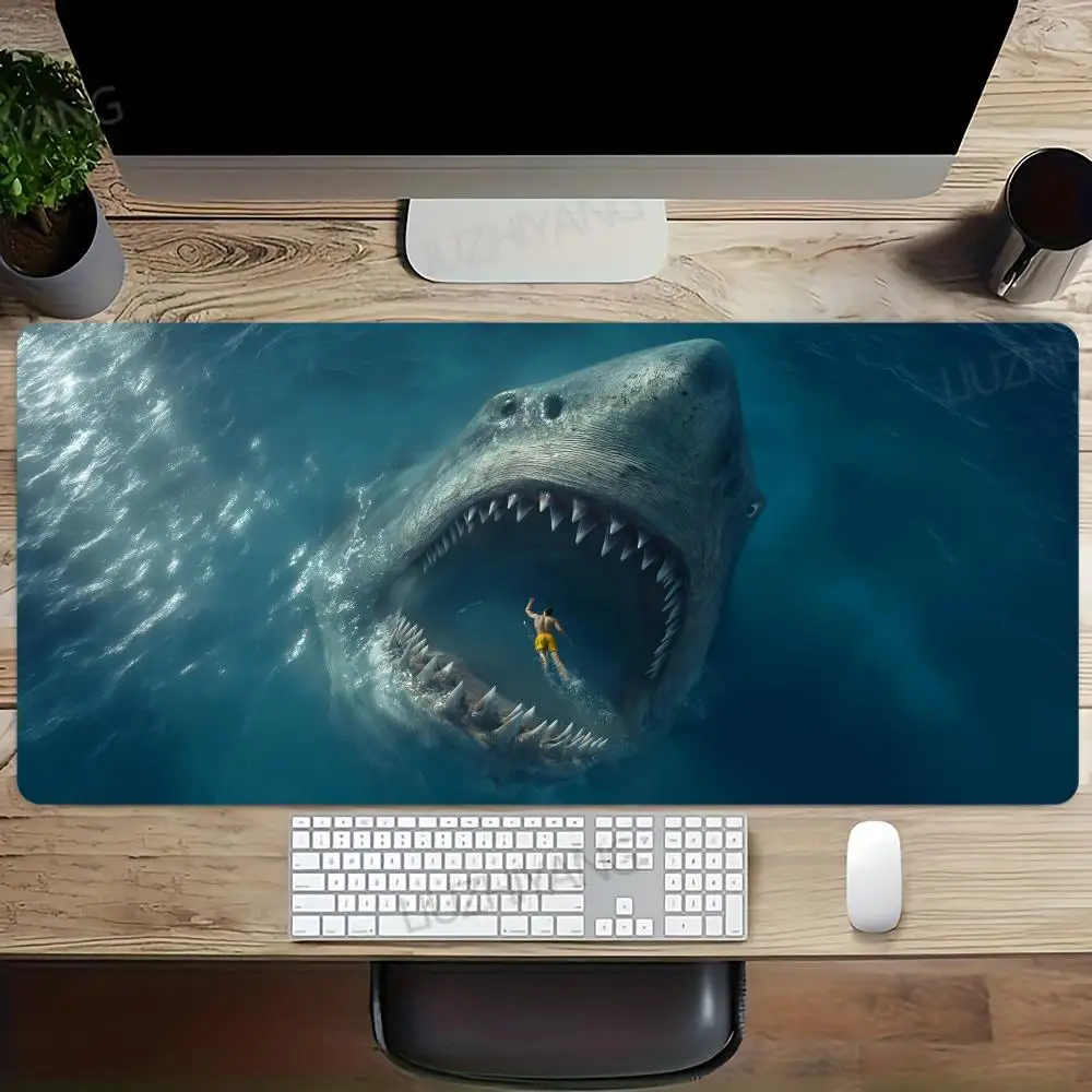 

Giant Shark Mouse Pad Computer Accessories Office Game XL Table Mats Rubber Anti-slip Gaming Keyboard Mousepads Desk Pads 40x80