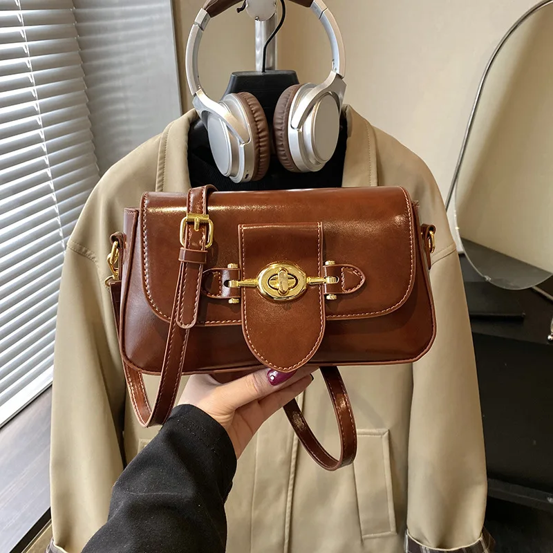 

Новая ретро-сумка 2026 года: модная женская сумка-мессенджер через плечо, универсальная маленькая квадратная сумка премиум-класса