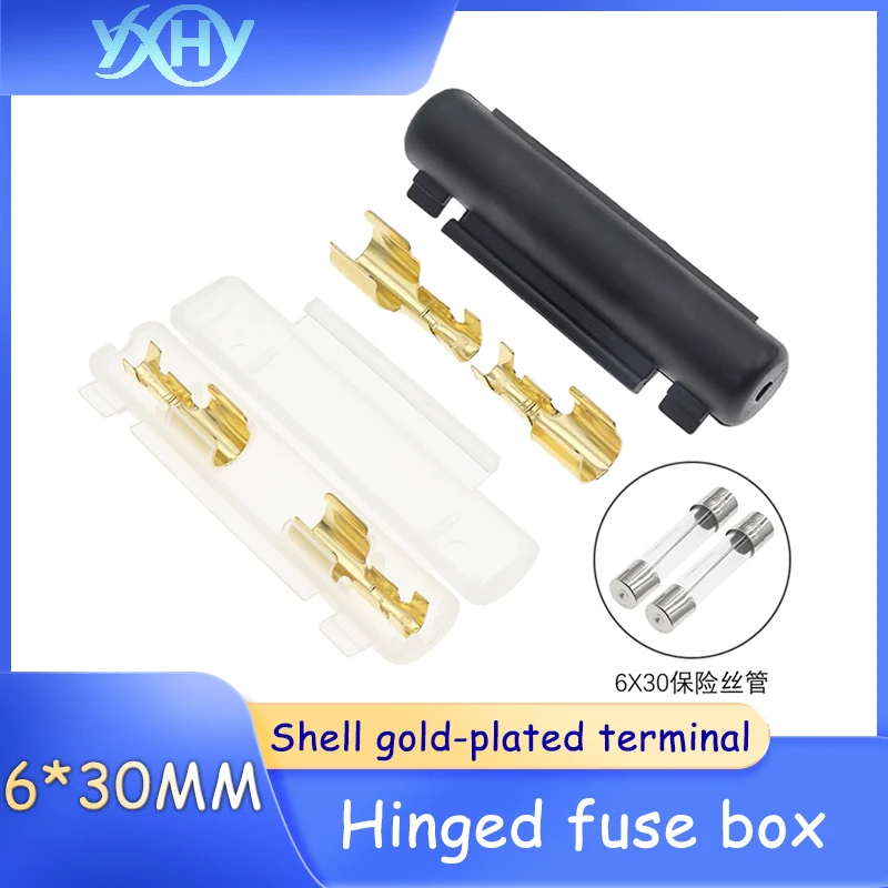 Hinged fuse box, fuse holder 6*30, automotive fuse, glass tube, fuse box