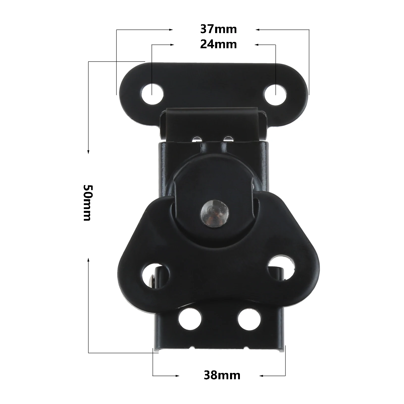 2 Sets Spring Loaded Butterfly Twist Latch and Keeper Metal Toggle Clamp Hasp Box Chest Closure w/Screws for Flight Case 50*38mm
