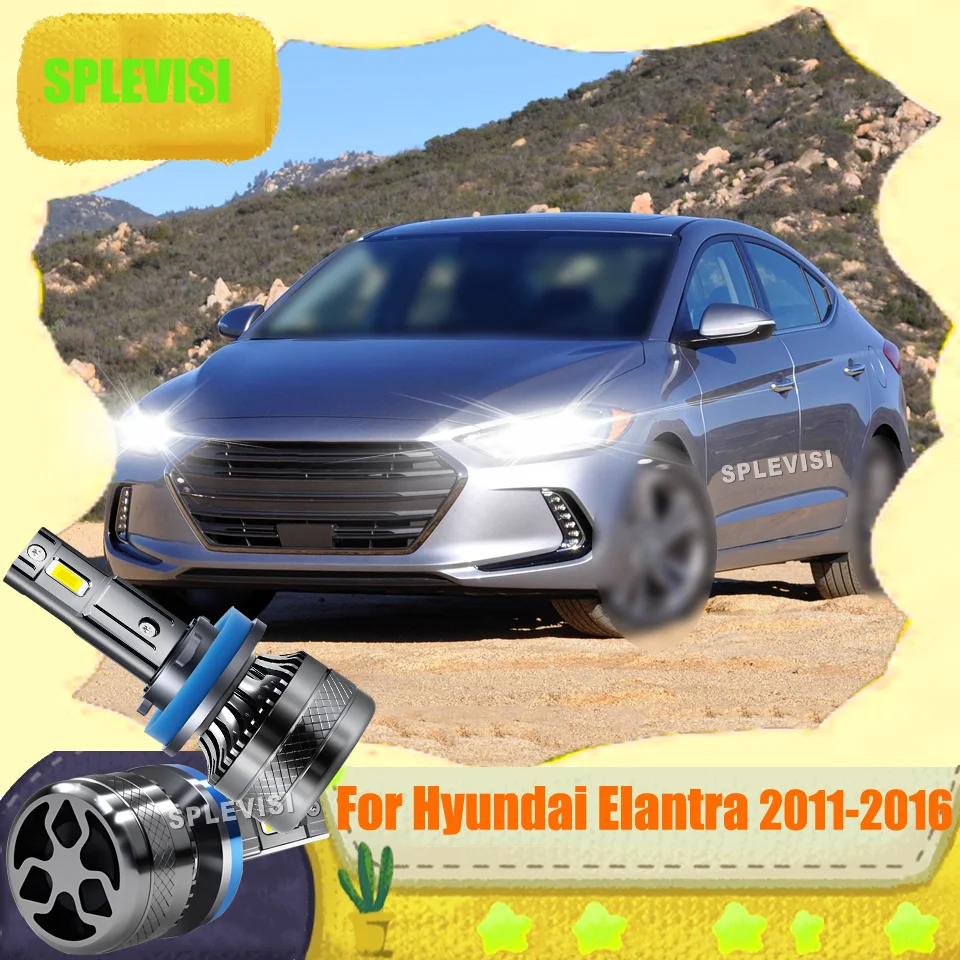 

A Pair 6000K 12V H11 H8 H9 long-lived 200W LED Bulb Headlight Shockproof For Hyundai Santa Fe Sport 2013-2016 Elantra 2011-2016