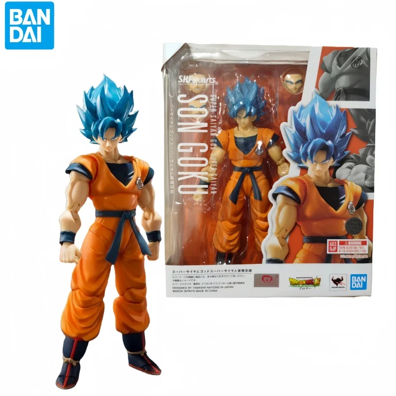 

15 см оригинальный Bandai S.H.Figuarts Shf Dragon Ball Super Saiyan God Son Goku фигурка Коллекционная игрушка детский подарок на день рождения