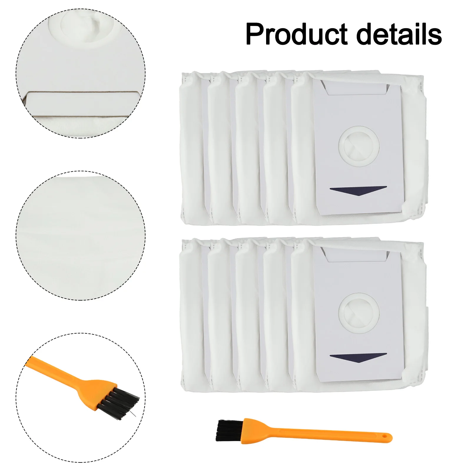 

Effective Dust Trapping Bags Large Capacity Bags Robot Vacuum Bags Value Pack Of 10 3L Capacity Vacuum Bags Better Material Bags