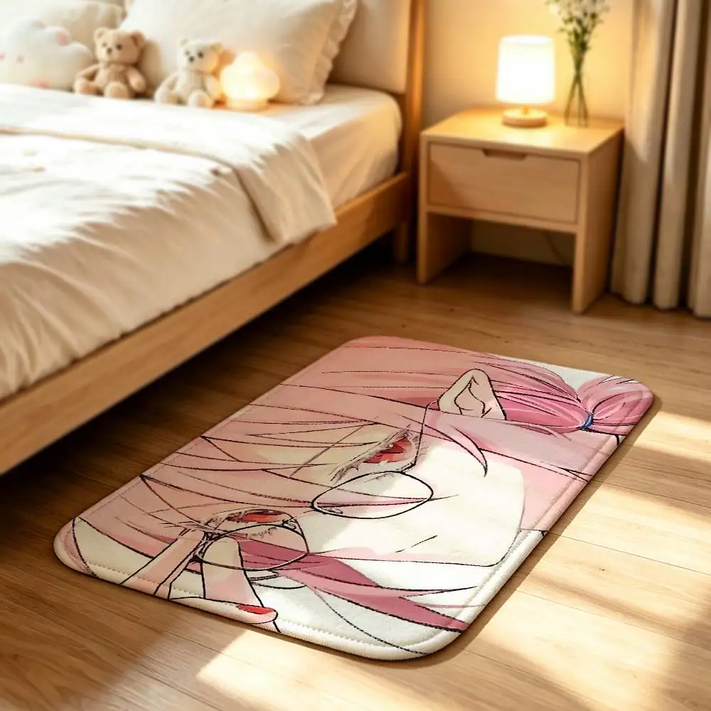 A-Asmodeus Alice Welcome to D-Demon School Short Plush Rug Machine Washable Soft Comfortable Anti‑Slip Floor Mat Home Decor