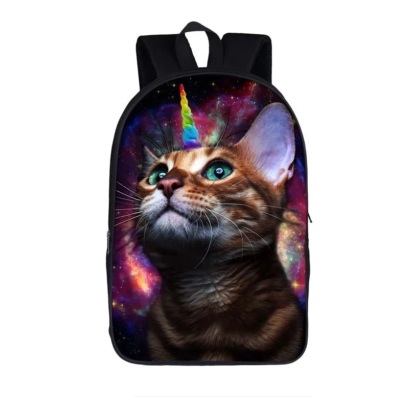 Kawaii Galaxie Einhorn Katze Schult aschen für Teenager Mädchen Jungen Rucksack Frauen Männer Laptop Taschen Tier Rucksack lässig Rucksack