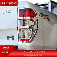 ABS Chrome Tail Lights Covers For Ford Ranger Wildtrak T6 T7 T8 2012 2013 2014 2015 2016 2017 2018 2019 2020 2021 Car Styling