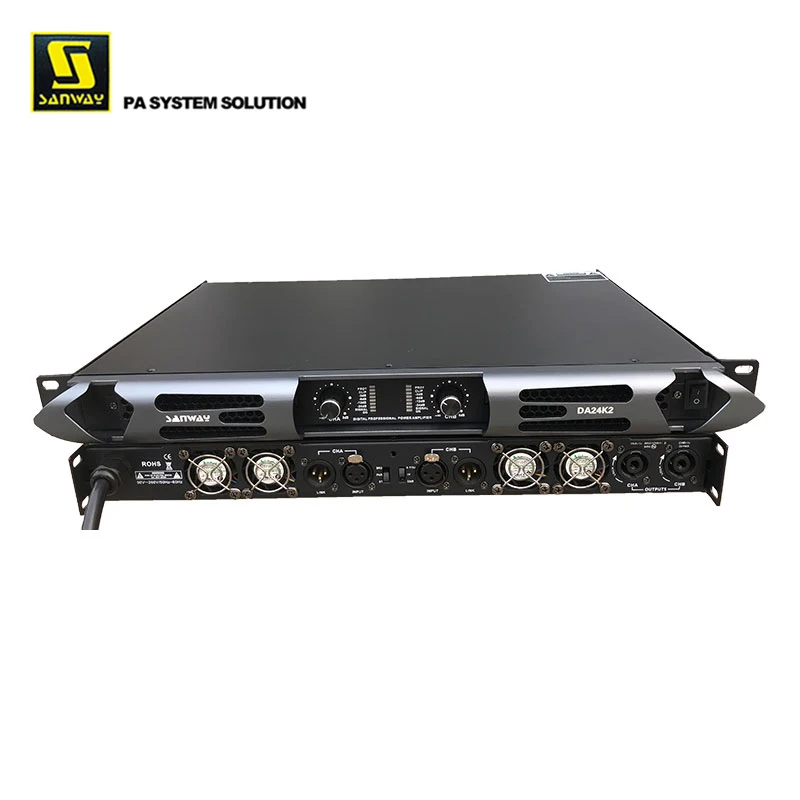 DA24K2 12600 Watts 2 Channel 1U Class D Professional Subwoofer Amplifier