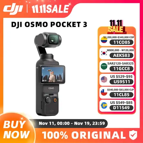 DJI Osmo Pocket 3 Pocket-Sized Vlogging Camera 1-Inch CMOS &4K/120fps 3-Axis Gimbal Mechanical Stabilization Original In Stock
