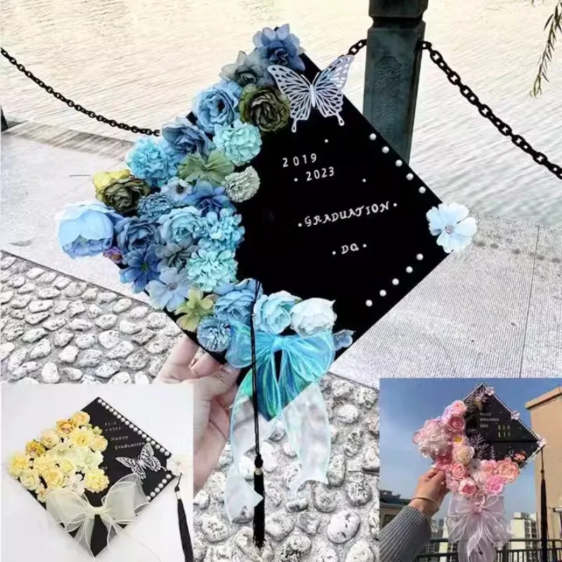 

Bachelor's Hat DIY Simulated Flower Material Package Graduation Hat Decoration Artificial Flower Zan Flower Accessories