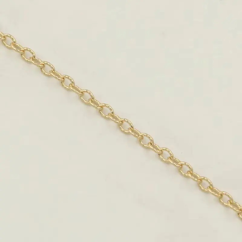 14K Gold Filled 1.8mm Patterned Cable Chain Unfinished Necklace - Minimalist Gold Jewelry DIY Chain