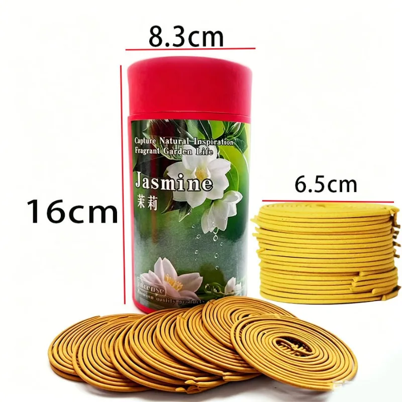 Colorful Incense Coil Lavender Rose Jasmine Holy Wood Temple Worship Study Meditation Promotes Sleep Removes Odors Purifies Air