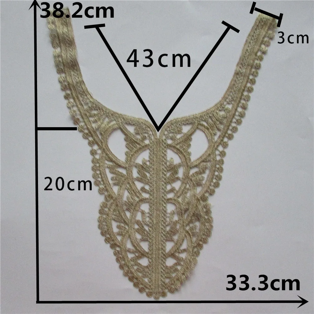 High quality Embroidery Lace collar for sewing Laces craft Materials Lace fabric Application dress Needlework Accessories