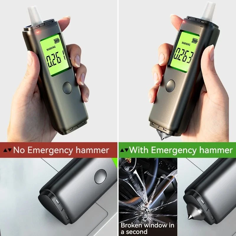 Rechargeable Alcohol Tester Professional Breathalyzer Digital Alcohol Detector Portable Breath Test Device For Drivers