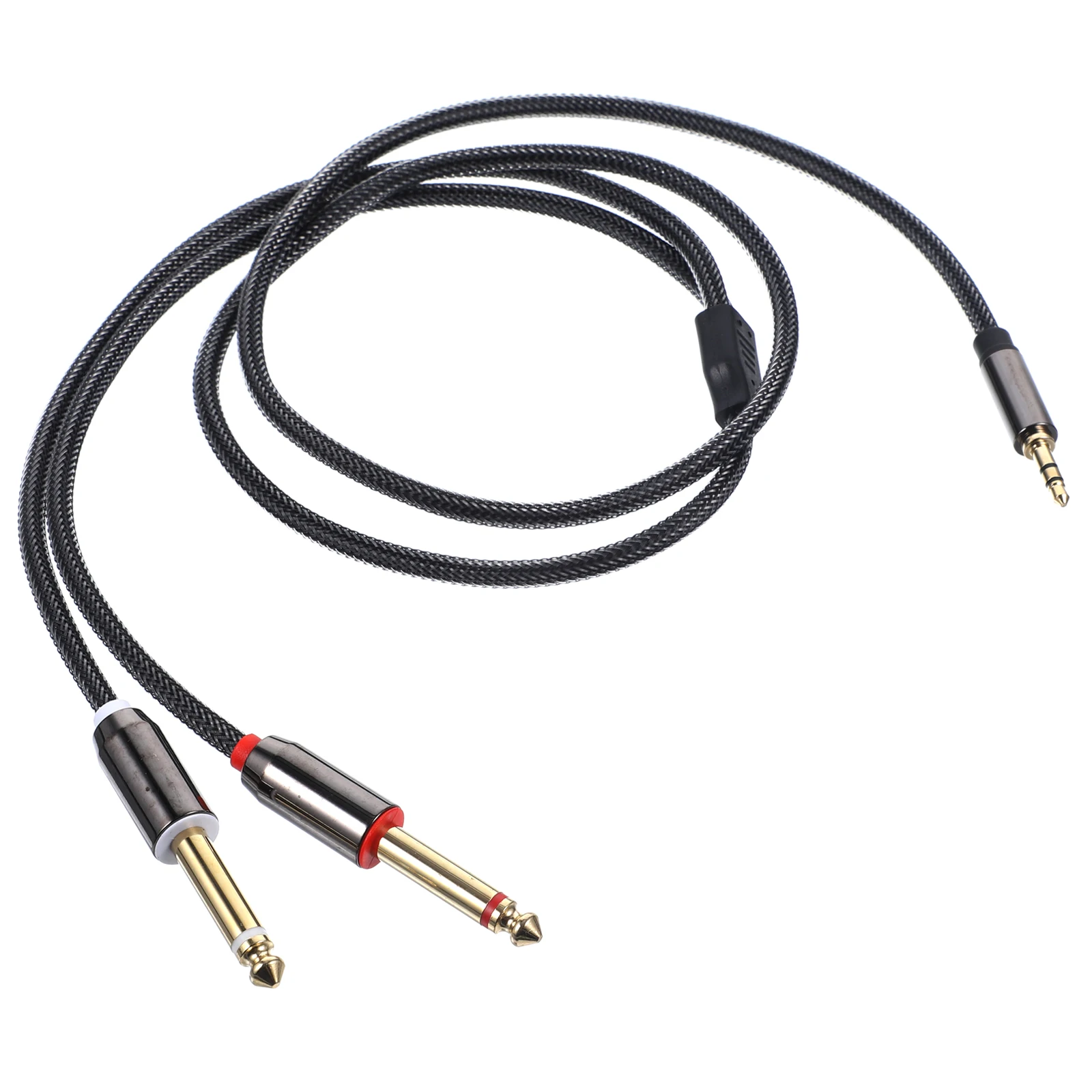 

to Cable Splitter 1m .5mm to Dual 6.35mm Audio Cable for Laptop Speaker HiFi Sound Transmission Adapter